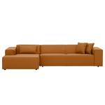 Ecksofa Atlanta Echtleder Echtleder Gad: Cognac I - Longchair davorstehend links