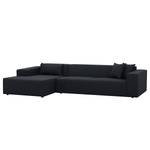 Ecksofa Atlanta Webstoff Stoff Ramira: Anthrazit - Longchair davorstehend links