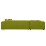 Ecksofa Atlanta Webstoff Stoff Ramira: Limette - Longchair davorstehend links