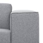 Ecksofa Atlanta Webstoff Stoff Ramira: Silber - Longchair davorstehend links