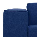 Ecksofa Atlanta Webstoff Stoff Ramira: Blau - Longchair davorstehend rechts