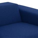 Ecksofa Atlanta Webstoff Stoff Ramira: Blau - Longchair davorstehend rechts