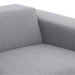 Ecksofa Atlanta Webstoff Stoff Ramira: Silber - Longchair davorstehend rechts