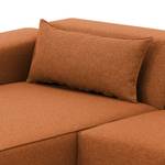 Ecksofa Atlanta Webstoff Webstoff Milan: Rostbraun - Longchair davorstehend links