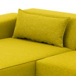 Ecksofa Atlanta Webstoff Webstoff Milan: Gelb - Longchair davorstehend links