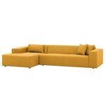 Ecksofa Atlanta Webstoff Stoff Selva: Senfgelb - Longchair davorstehend links