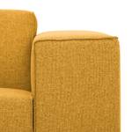 Ecksofa Atlanta Webstoff Stoff Selva: Senfgelb - Longchair davorstehend links