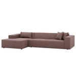 Ecksofa Atlanta Webstoff Webstoff Milan: Grau-Braun - Longchair davorstehend links