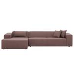 Ecksofa Atlanta Webstoff Webstoff Milan: Grau-Braun - Longchair davorstehend links