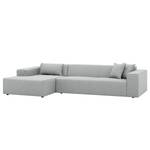 Ecksofa Atlanta Webstoff Stoff Selva: Silbergrau - Longchair davorstehend links