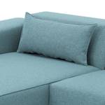 Ecksofa Atlanta Webstoff Stoff Selva: Hellblau - Longchair davorstehend links