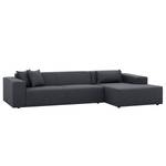 Ecksofa Atlanta Webstoff Webstoff Milan: Anthrazit - Longchair davorstehend rechts