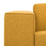 Ecksofa Atlanta Webstoff Stoff Selva: Senfgelb - Longchair davorstehend rechts