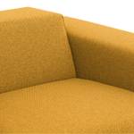Canapé d'angle Atlanta Tissu Tissu Selva : Jaune moutarde - Méridienne courte à droite (vue de face)