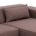 Ecksofa Atlanta Webstoff Webstoff Milan: Grau-Braun - Longchair davorstehend rechts