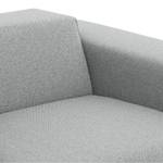 Canapé d'angle Atlanta Tissu Tissu Selva : Gris argenté - Méridienne courte à droite (vue de face)