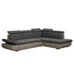 Ecksofa Auletta Webstoff Braun - Textil - 296 x 95 x 228 cm