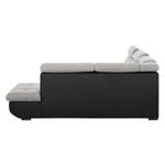 Ecksofa Auletta Webstoff Schwarz - Grau - Textil - 296 x 95 x 228 cm