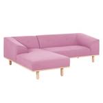 Ecksofa Aya Webstoff Webstoff - Rosa - Longchair davorstehend links