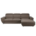 Ecksofa Bagley Webstoff mit Schlaffunktion - Congo Grau - Longchair davorstehend rechts