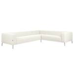 Ecksofa Banfora II Webstoff Ivory - Ecke davorstehend rechts