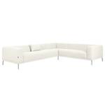 Ecksofa Banfora II Webstoff Ivory - Ecke davorstehend rechts