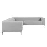 Ecksofa Banfora II Webstoff Grau - Ecke davorstehend rechts