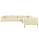 Ecksofa Banfora II Webstoff Sand - Ecke davorstehend rechts