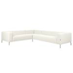 Ecksofa Banfora II Webstoff Ivory - Ecke davorstehend links