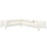 Ecksofa Banfora II Webstoff Ivory - Ecke davorstehend links