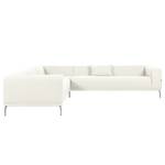 Ecksofa Banfora II Webstoff Ivory - Ecke davorstehend links