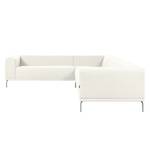 Ecksofa Banfora II Webstoff Ivory - Ecke davorstehend links