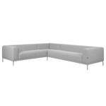 Ecksofa Banfora II Webstoff Grau - Ecke davorstehend links