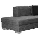 Ecksofa Barkley Stoff Hellgrau Longchair davorstehend links - Schlaffunktion