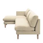 Ecksofa Bedale Webstoff Warmes Beige - Longchair davorstehend links