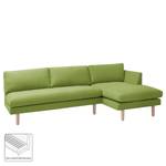 Ecksofa Bedale Webstoff Avocado - Longchair davorstehend rechts