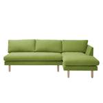 Ecksofa Bedale Webstoff Avocado - Longchair davorstehend rechts