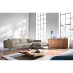 Ecksofa Beloha Echtleder Cappuccino - Longchair davorstehend rechts