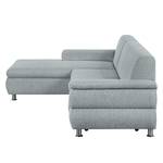 Ecksofa Belzoni Webstoff Granit - Longchair davorstehend links - Keine Funktion