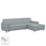 Ecksofa Belzoni Webstoff Granit - Longchair davorstehend rechts - Keine Funktion