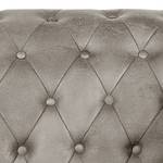 Canapé d'angle Benavente Aspect vieux cuir - Argenté gris - Méridienne courte à droite (vue de face)