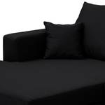 Ecksofa Bilbao Webstoff Stoff Selva: Anthrazit - Longchair davorstehend links