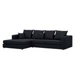 Ecksofa Bilbao Webstoff Stoff Ramira: Anthrazit - Longchair davorstehend links