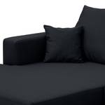 Ecksofa Bilbao Webstoff Stoff Ramira: Anthrazit - Longchair davorstehend links