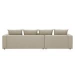 Hoekbank Bilbao geweven stof Stof Selva: Beige - Longchair vooraanzicht links