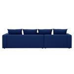 Ecksofa Bilbao Webstoff Stoff Ramira: Blau - Longchair davorstehend links