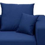 Ecksofa Bilbao Webstoff Stoff Ramira: Blau - Longchair davorstehend links