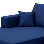 Ecksofa Bilbao Webstoff Stoff Ramira: Blau - Longchair davorstehend links