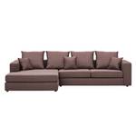 Ecksofa Bilbao Webstoff Webstoff Milan: Grau-Braun - Longchair davorstehend links