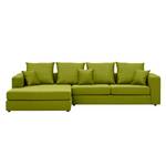 Ecksofa Bilbao Webstoff Stoff Ramira: Limette - Longchair davorstehend links